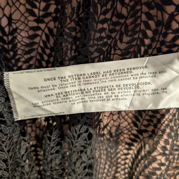 Dress the Population Shane Black Vine Lace Midi Dress Size Small - Picture 8 of 10